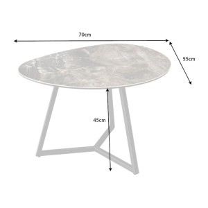 Table basse PETRANO 70cm dimensions