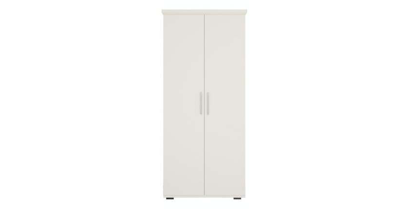 Armoire TOM 2 portes et 2 tiroirs blanche 80 cm