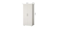 Armoire TOM 2 portes et 2 tiroirs blanche 80 cm