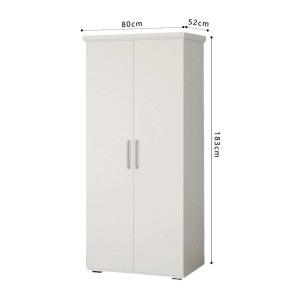 Armoire TOM 2 portes et 2 tiroirs blanche 80 cm