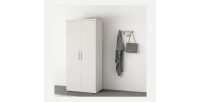 Armoire TOM 2 portes et 2 tiroirs blanche 80 cm
