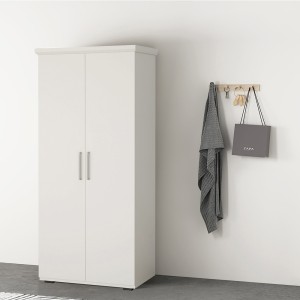 Armoire TOM 2 portes et 2 tiroirs blanche 80 cm