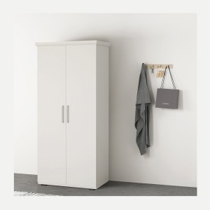 Armoire TOM 2 portes et 2 tiroirs blanche 80 cm