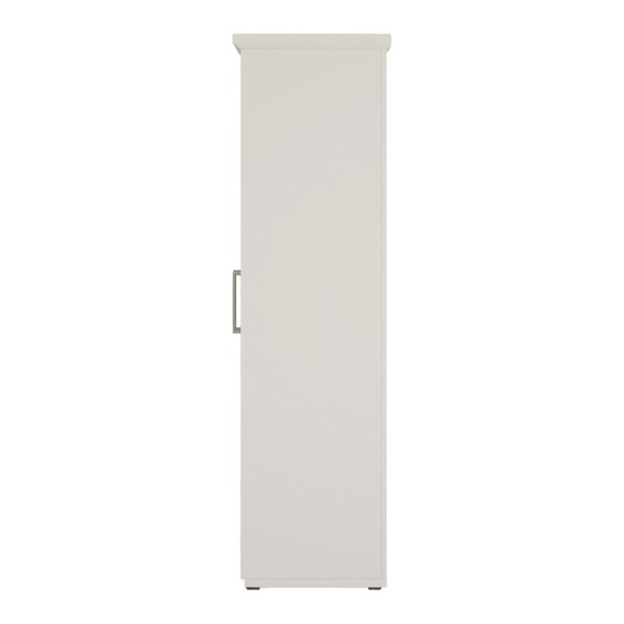 Schrank TOM 3-türig in mattem Weiß mit Kleiderstange 120 cm