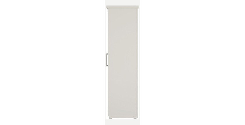 Armoire TOM 3 portes blanche mate avec penderie 120 cm