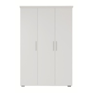 Armoire TOM 3 portes blanche mate avec penderie 120 cm