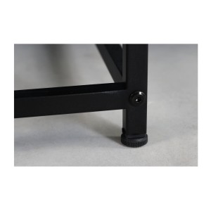 Zoom sur les pieds de la table basse KORUM 100cm avec sous plateau