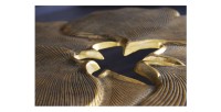 Zoom sur les motifs du plateau de la table basse LOTUSIA