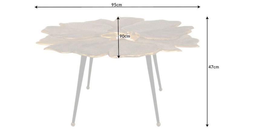 Table basse LOTUSIA dimensions