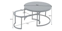 Tables basses VELTO dimensions