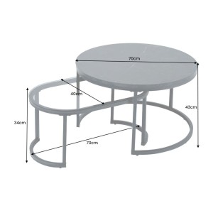 Tables basses VELTO dimensions