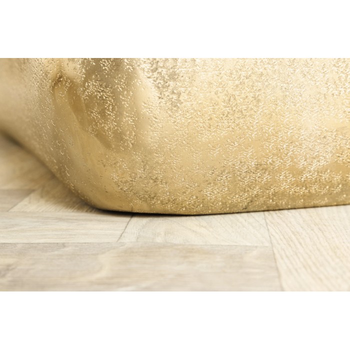 Tavolino quadrato AURUM 70 cm in alluminio dorato martellato – Design artigianale chic