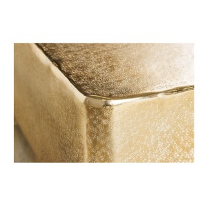 Zoom sur le coin de la table basse AURUM