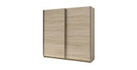 Armoire, garde robe 200 cm 2 portes coulissantes - chêne sonoma - Collection ARSALA
