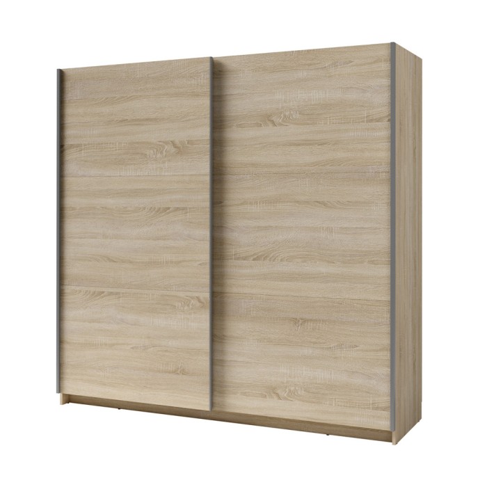 Armoire, garde robe 200 cm 2 portes coulissantes - chêne sonoma - Collection ARSALA