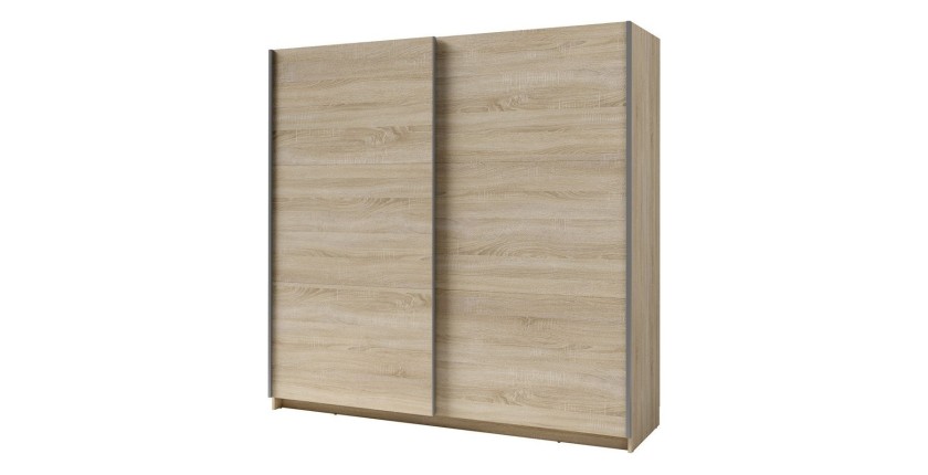 Armoire, garde robe 200 cm 2 portes coulissantes - chêne sonoma - Collection ARSALA