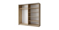 Armoire, garde robe 200 cm 2 portes coulissantes - chêne sonoma - Collection ARSALA