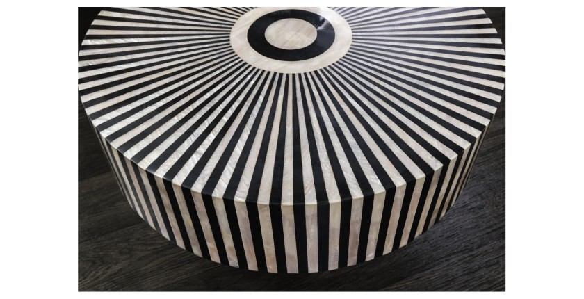 Zoom sur le plateau de la table basse ZEBRY 60cm