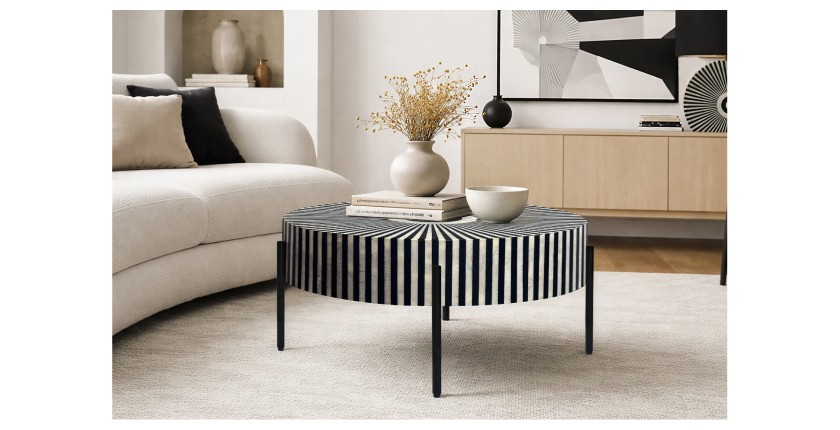 Table basse ZEBRY 64cm vue de face