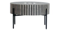 Table basse ZEBRY 64cm vue de face sur fond blanc