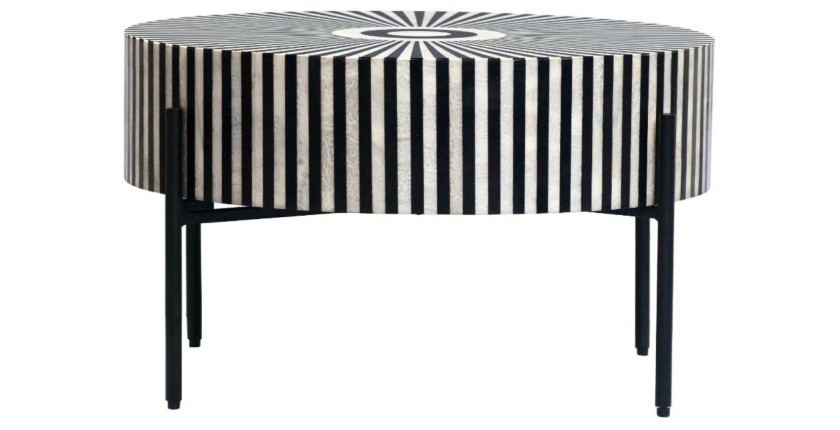 Table basse ZEBRY 64cm vue de face sur fond blanc