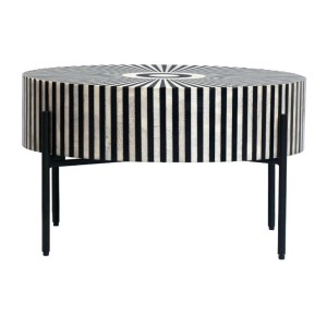 Table basse ZEBRY 64cm vue de face sur fond blanc