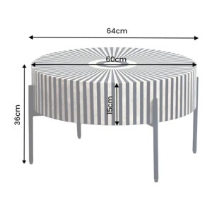 Table basse ZEBRY 64cm dimensions