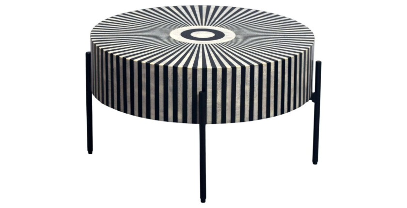 Table basse ZEBRY 64cm sur fond blanc