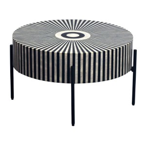 Table basse ZEBRY 64cm sur fond blanc