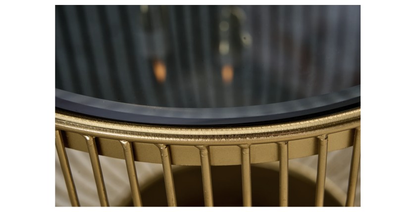 Zoom sur le plateau de la table basse LINEOR 80cm