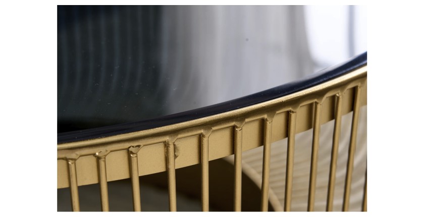 Zoom sur la tranche de la table basse LINEOR 80cm
