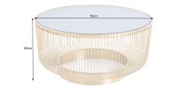 Table basse LINEOR 80cm dimensions