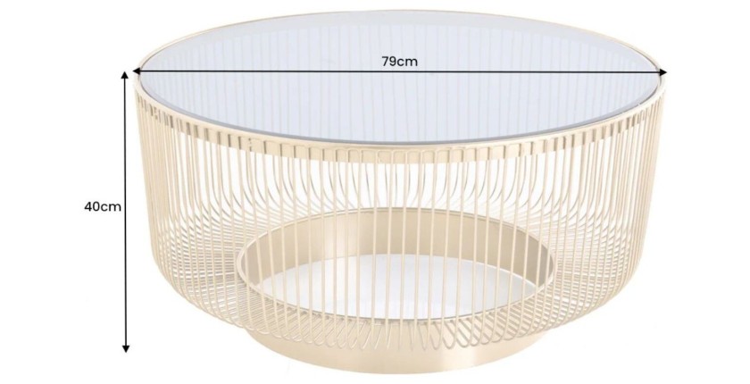 Table basse LINEOR 80cm dimensions
