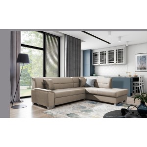 Lit coffre 160x200 avec coffre ouvert et chevets assorties WOOD