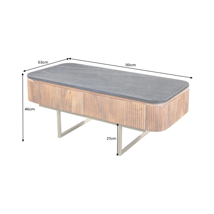 Table basse ORION 110cm dimensions