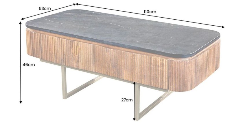 Table basse ORION 110cm dimensions
