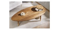 Table basse ORION 110cm avec table d'appoint vue de haut
