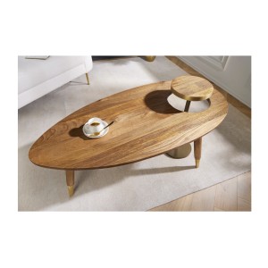 Table basse ORION 110cm avec table d'appoint vue de haut