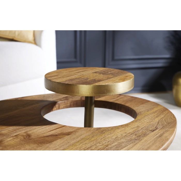 Zoom sur la table d'appoint de la table basse ORION 110cm avec table d'appoint