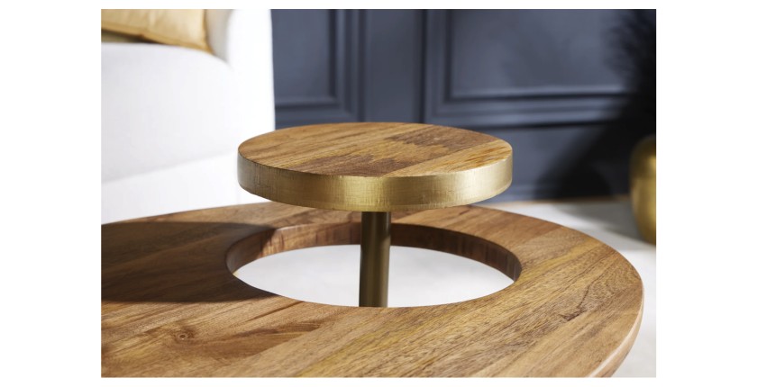 Zoom sur la table d'appoint de la table basse ORION 110cm avec table d'appoint