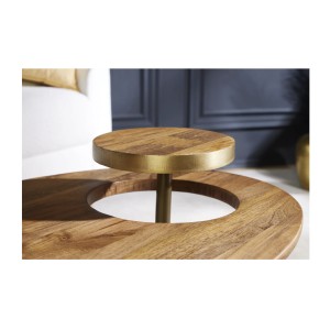 Zoom sur la table d'appoint de la table basse ORION 110cm avec table d'appoint