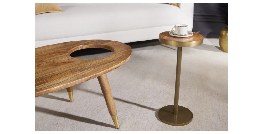 Zoom sur la table d'appoint retirée de la table basse ORION 110cm
