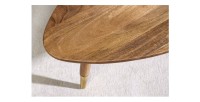 Zoom sur la texture du plateau de la table basse ORION 110cm avec table d'appoint