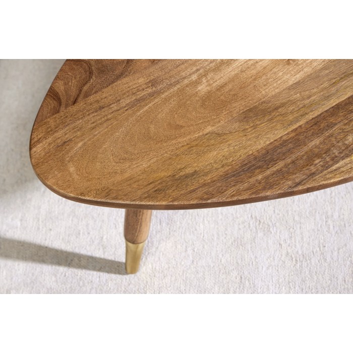 Zoom sur la texture du plateau de la table basse ORION 110cm avec table d'appoint