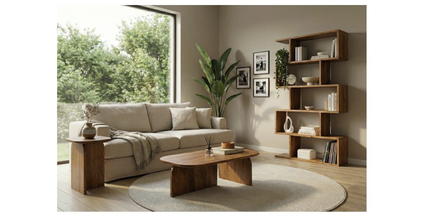 Lot de 2 tables basses ORION en acacia massif vues éloignées