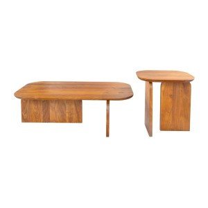 Lot de 2 tables basses ORION en acacia massif