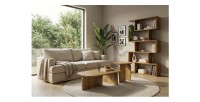 Lot de 2 tables basses en bois de manguier vues éloignées