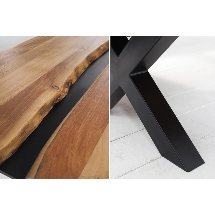 Zoom sur les détails de la table basse ORKAN 105cm