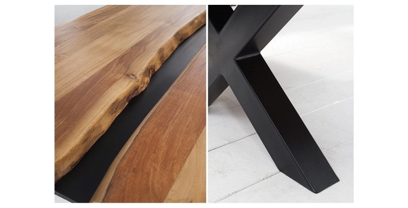 Zoom sur les détails de la table basse ORKAN 105cm