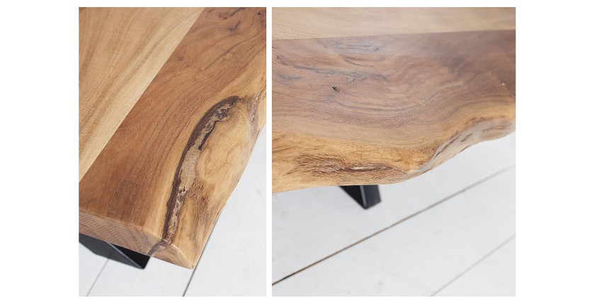 Zoom sur le plateau de la table basse ORKAN 105cm